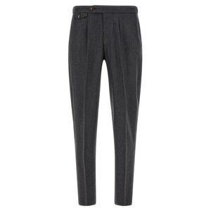 PT Torino Gray Virgin Wool Dress Men's Pants